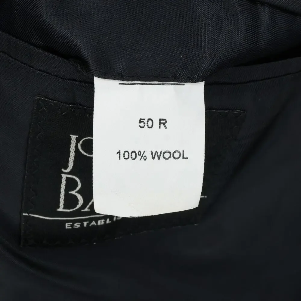 Jos A Bank Sport Coat Mens 50R Blue Wool Jacket Lined Blazer Micro Plaid Career